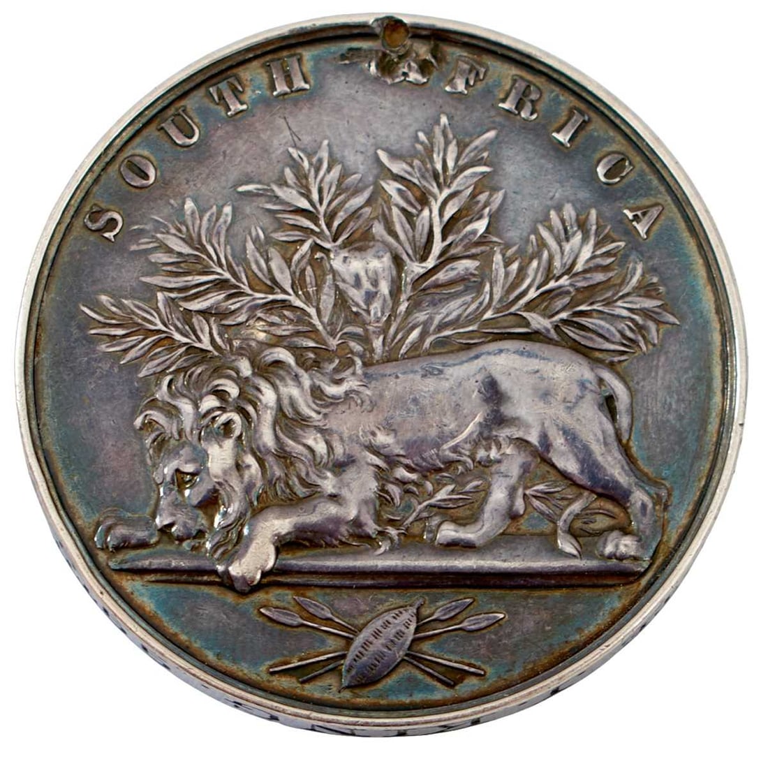 SOUTH AFRICA 1879 - BROOCHED MEDAL TO PRIVATE KING OF THE 99TH FOOT,: named to 889 PTE J. KING 99TH FOOT. together with a First War pair to 134755 GNR W. LONDON R.A., and a 1914-15 Star to 62794 PTE W. H. RALPH RAMC and a Victory Medal to 62794 PTE W. H. RELPH RAMC,