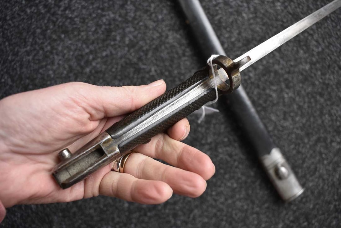 AN 1856 PATTERN SWORD BAYONET, - 12