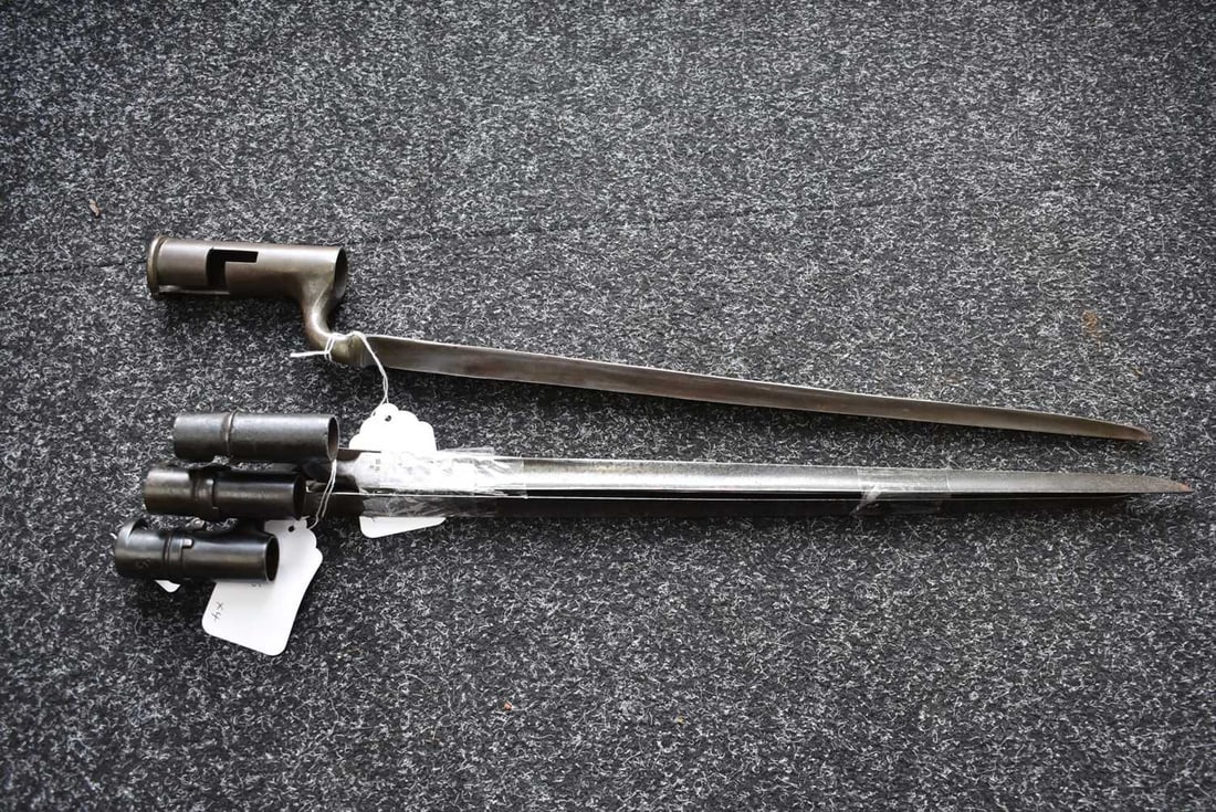 A BROWN BESS TYPE SOCKET BAYONET, - 6