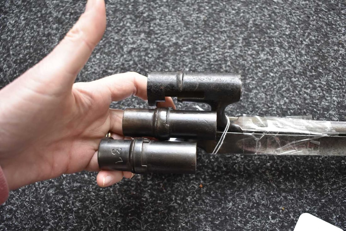 A BROWN BESS TYPE SOCKET BAYONET, - 7