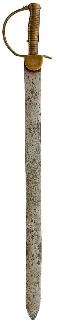 AN INDIAN ARSENAL BRUNSWICK RIFLE BAYONET,: 54.75cm blade, regulation brass hilt with D-shaped knuckle bow, the down turned shell guard incised with Arsenal markings, ribbed grip, together with a Martini Henry rifle bayonet. (2)