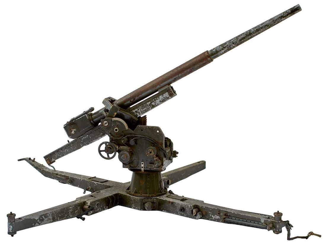 A SCARCE SECOND WAR GERMAN LUFTWAFFE ORDNANCE MODEL OF A FLAK 88MM ANTI-AIRCRAFT GUN (1 of 9)