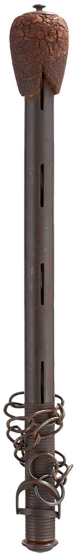 A RARE 19TH CENTURY METAL RIOT TRUNCHEON, (1 of 12)
