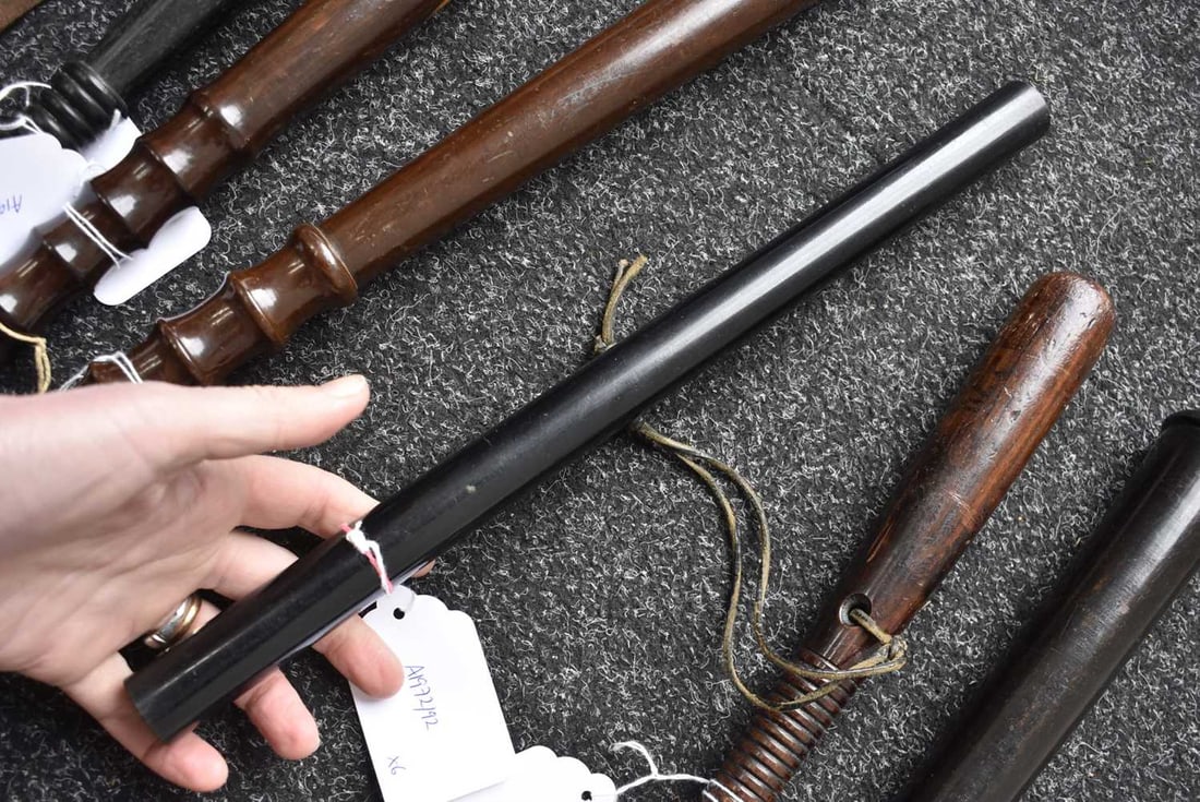 SIX VARIOUS TRUNCHEONS, - 10