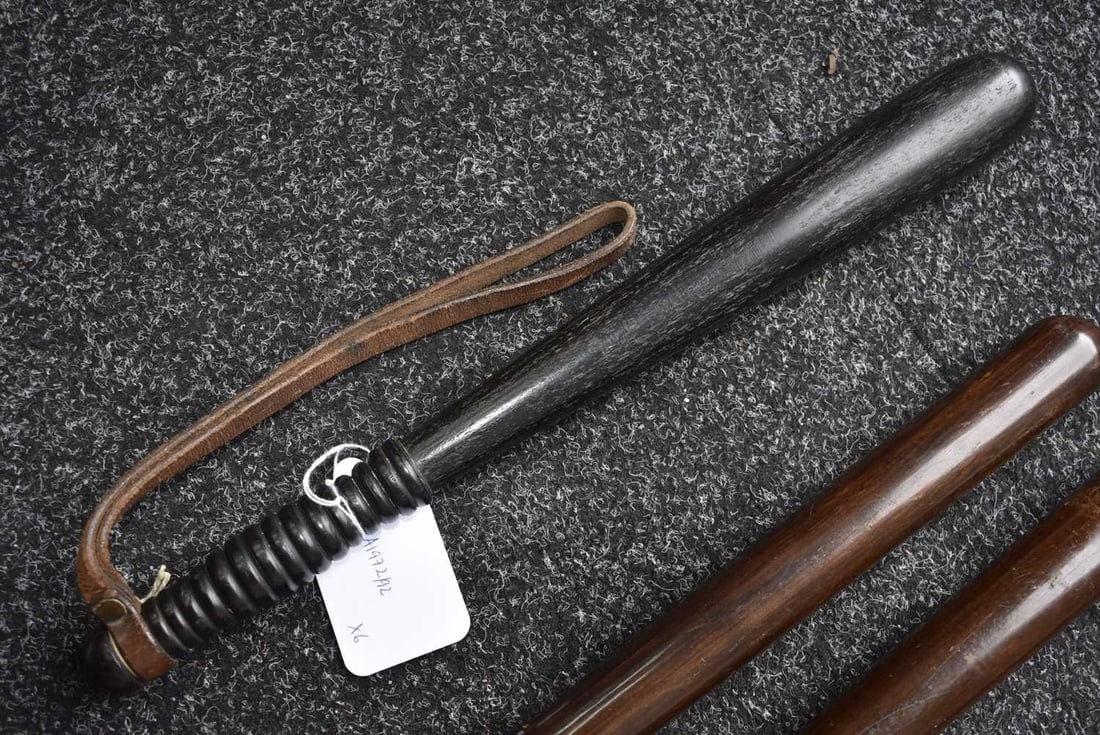 SIX VARIOUS TRUNCHEONS, - 13