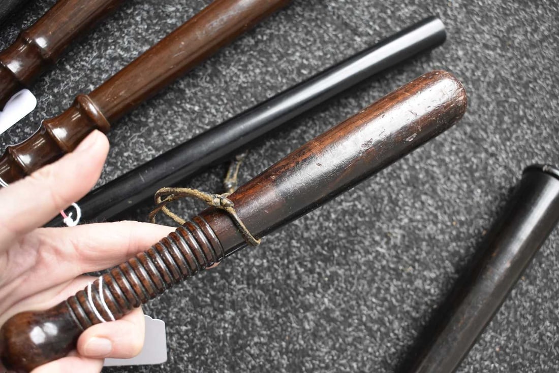 SIX VARIOUS TRUNCHEONS, - 8
