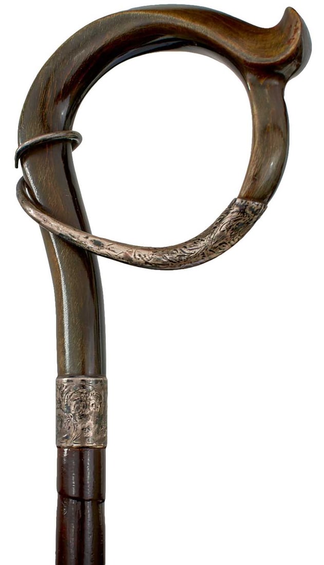 AN ART NOUVEAU WALKING STICK, (1 of 8)