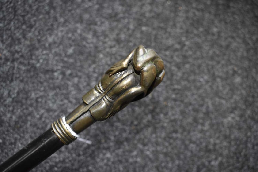 A MODERN FROG WALKING STICK, - 4