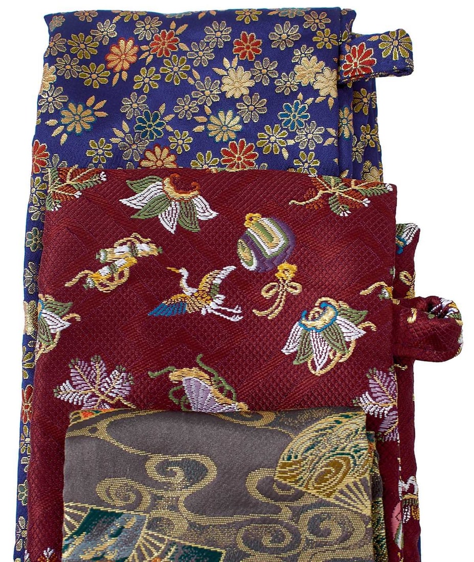 FIVE VARIOUS JAPANESE SWORD BAGS, (1 of 6)