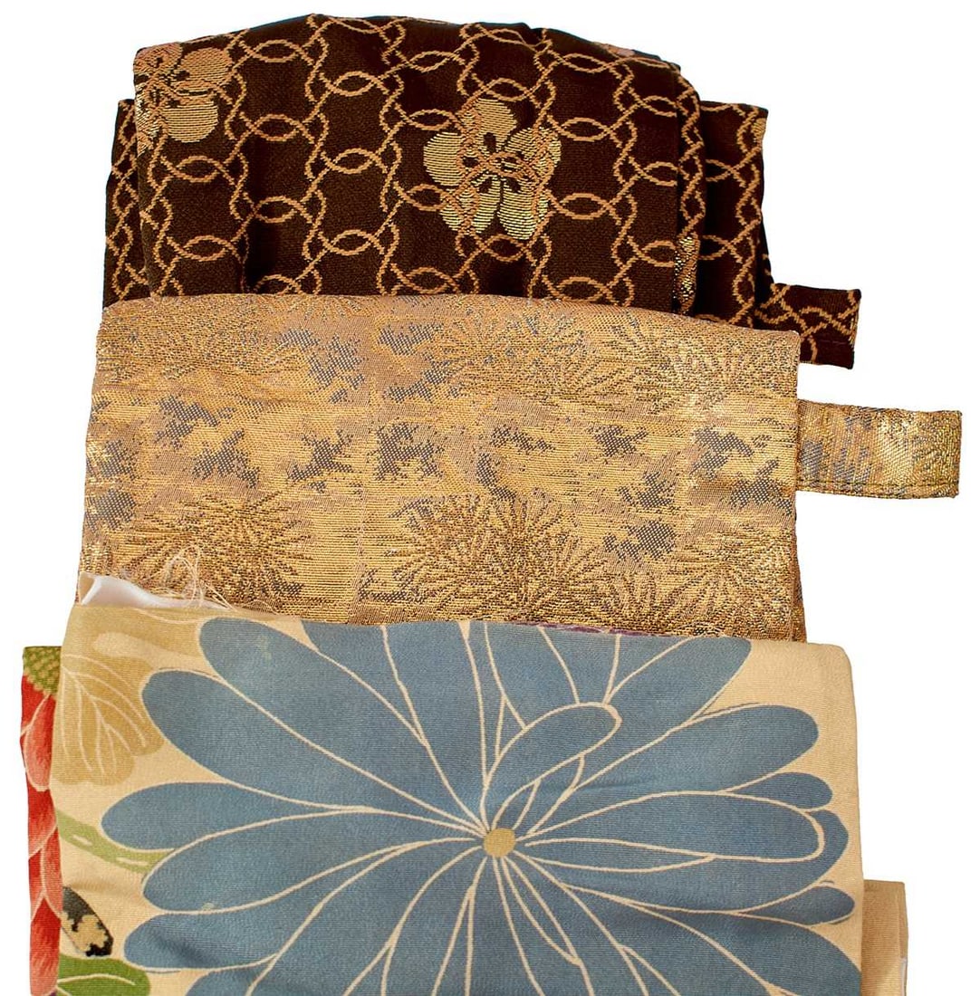 FIVE VARIOUS JAPANESE SWORD BAGS, (1 of 6)