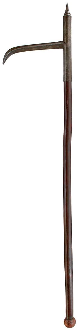 A LARGE 18TH CENTURY INDIAN ANKUS OR ELEPHANT GOAD, (1 of 7)