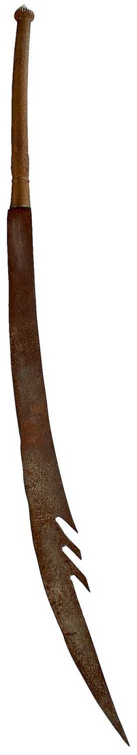 TWO 18TH CENTURY LAN NA KINGDOM DHAAB NGAO HOWDAH SWORDS, (1 of 14)