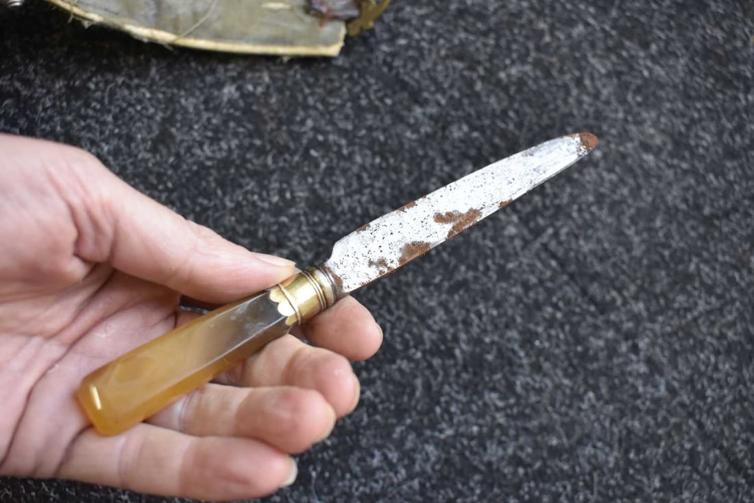 A MIDDLE EASTERN JAMBIYA OR DAGGER, - 13