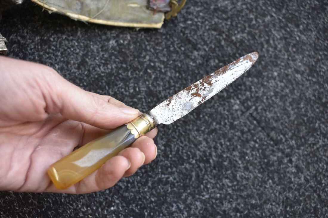 A MIDDLE EASTERN JAMBIYA OR DAGGER, - 14
