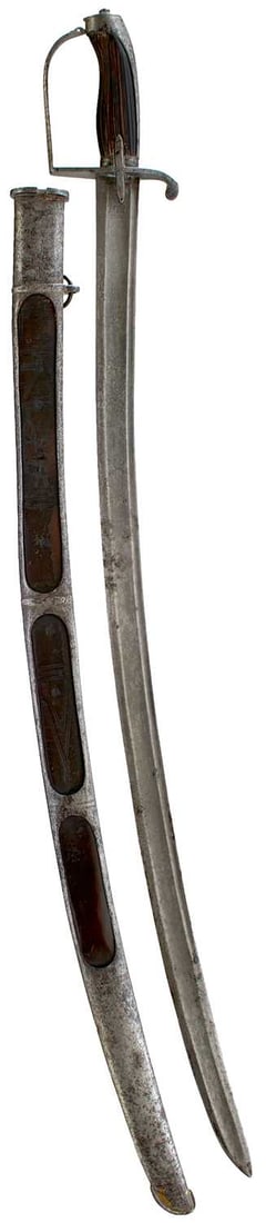 A SCARCE REGIMENTALLY MARKED 1788 PATTERN LIGHT CAVALRY OFFICER'S SWORD TO CAPTAIN JEPHSON OF THE (1 of 19)