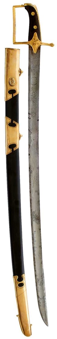 A GEORGIAN LIGHT CAVALRY OFFICER'S "PRUSSIAN HILTED" SWORD, (1 of 16)