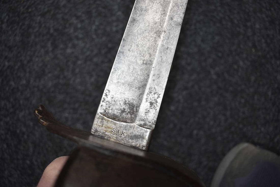 A PRUSSIAN NAVAL CUTLASS, - 2