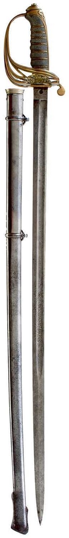 AN 1822 PATTERN INFANTRY OFFICER'S PRESENTATION SWORD TO THE 1ST WARWICKSHIRE REGIMENT,: AN 1822 PATTERN INFANTRY OFFICER'S PRESENTATION SWORD TO THE 1ST WARWICKSHIRE REGIMENT, 80.5cm fullered blade etched with scrolling foliage, crowned VR cypher and presentation inscription PRESENTED BY