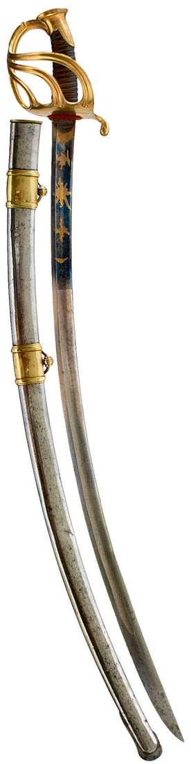 A FRENCH ROYALIST CAVALRY OFFICER'S SABRE OR SWORD, (1 of 13)