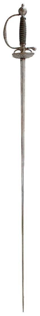 AN 18TH CENTURY FRENCH STEEL HILTED SMALLSWORD, (1 of 12)