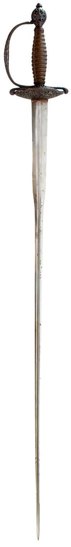 AN 18TH CENTURY ENGLISH STEEL HILTED SMALLSWORD. (1 of 11)