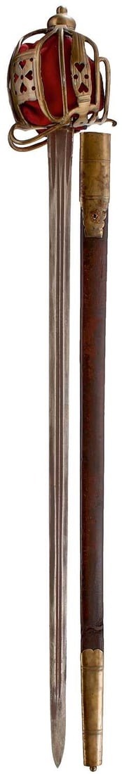 AN 1828 PATTERN SCOTTISH OFFICER'S BROADSWORD, (1 of 19)