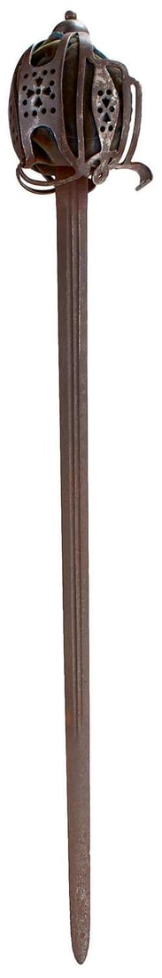 A LATE 18TH CENTURY SCOTTISH BASKET HILTED BROADSWORD, (1 of 12)