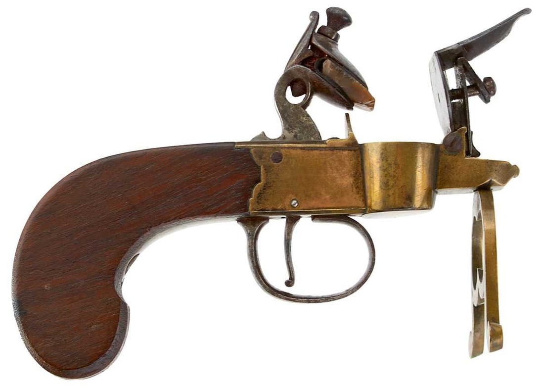 A FLINTLOCK TINDER LIGHTER, (1 of 11)