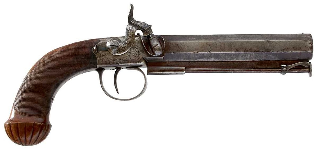 A .650 CALIBRE PERCUSSION BELT PISTOL BY HAMMOND OF WINCHESTER, (1 of 17)
