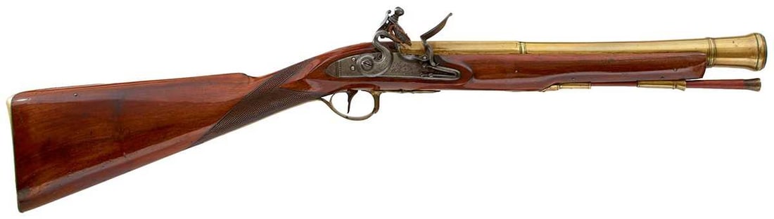 A FLINTLOCK BLUNDERBUSS BY RYAN & WATSON, (1 of 16)