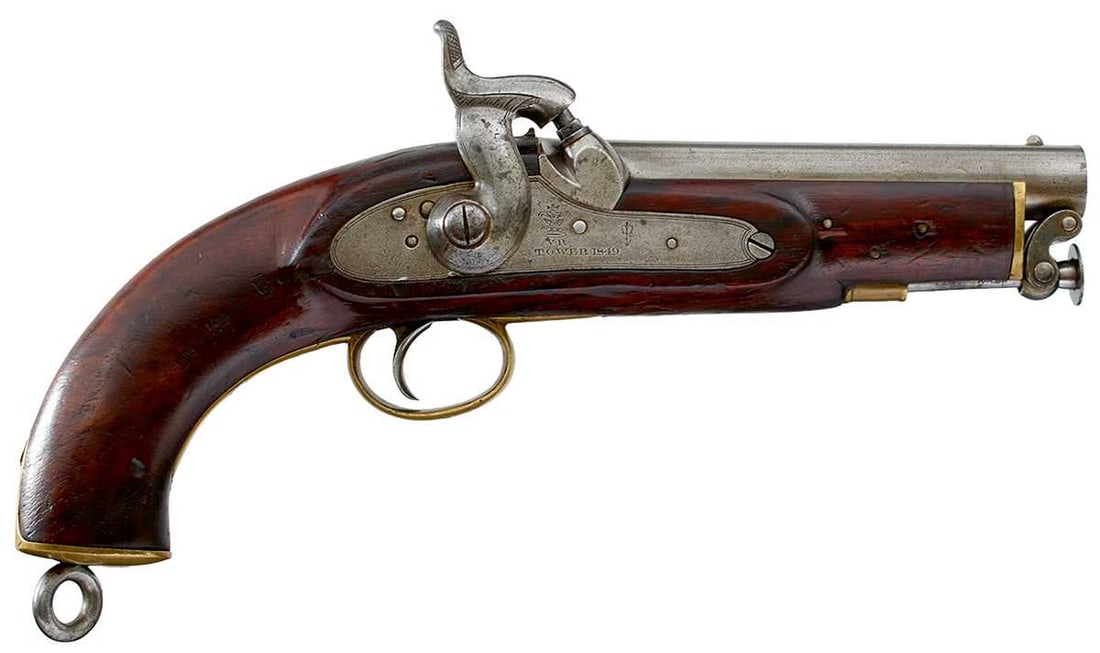A .560 CALIBRE PERCUSSION PATTERN 1842 SHORT SEA SERVICE PISTOL, (1 of 16)