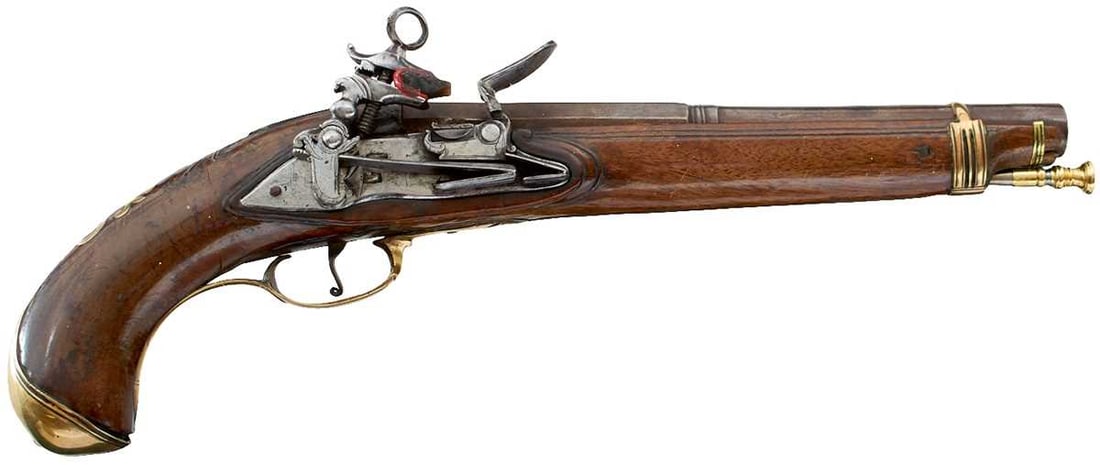 A .650 CALIBRE SPANISH OFFICER'S BELT PISTOL, (1 of 13)