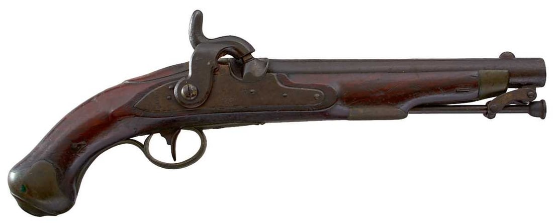 A RARE .650 CALIBRE PERCUSSION HANNOVERIAN MODEL 1806/43 SERVICE PISTOL, (1 of 17)