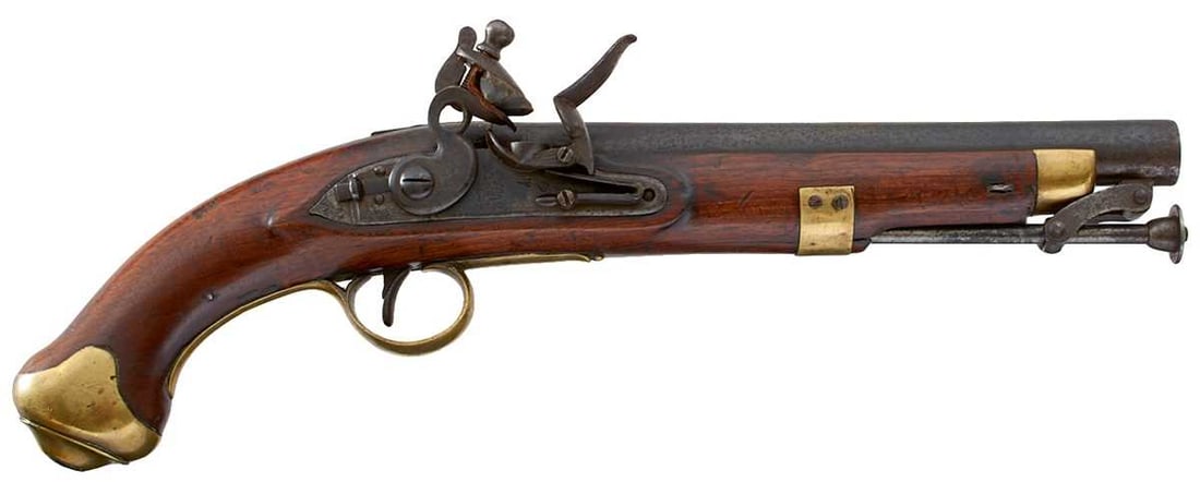 OF WATERLOO INTEREST - A .650 CALIBRE FLINTLOCK NEW LAND PATTERN PISTOL TO THE 18TH KING'S IRISH (1 of 13)