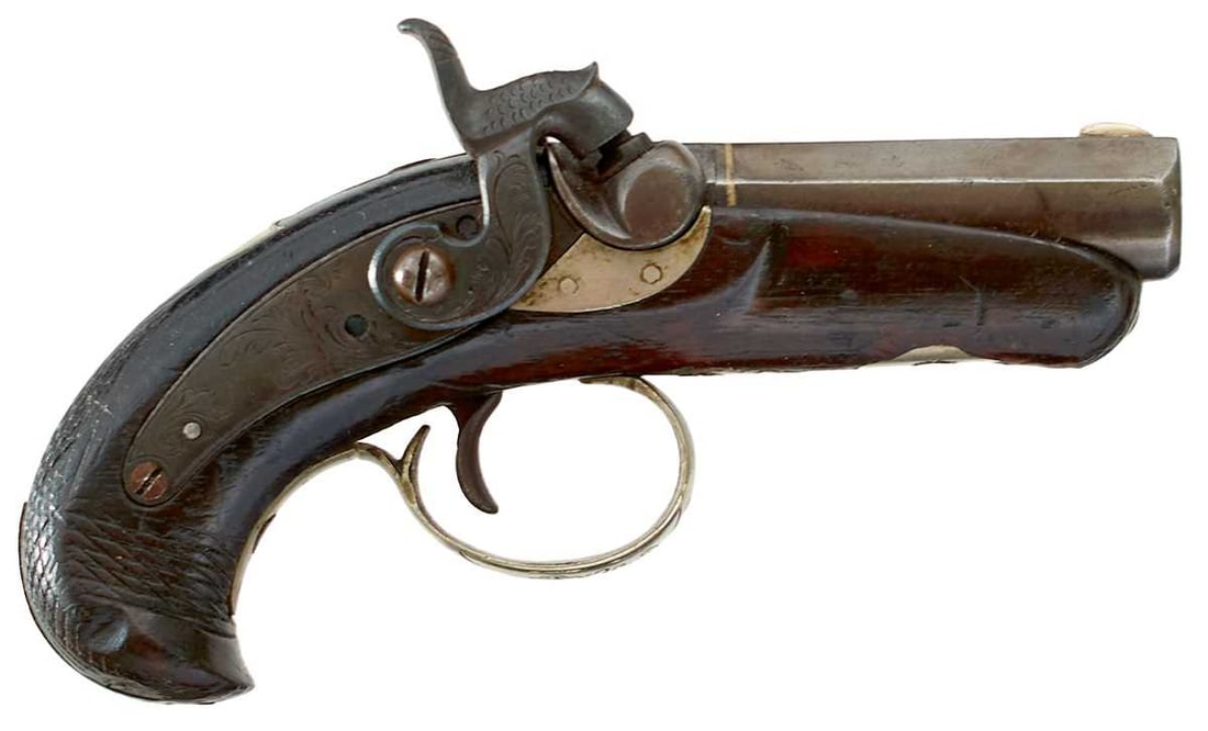 A .41 CALIBRE PERCUSSION PEANUT DERINGER, (1 of 13)