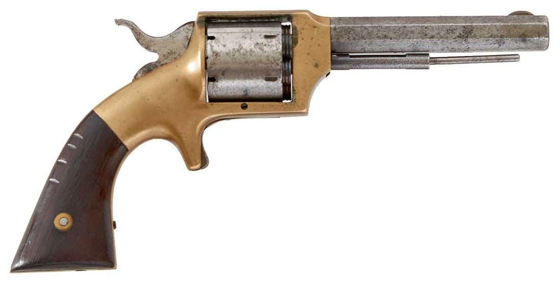 A .32 CALIBRE RIMFIRE FRONT LOADING SIX-SHOT ROLLIN WHITE REVOLVER, (1 of 20)