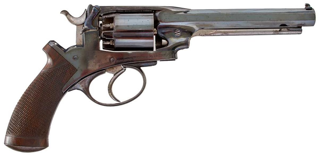 A VERY GOOD 54-BORE FIVE-SHOT PERCUSSION DEANE & SON REVOLVER, (1 of 18)