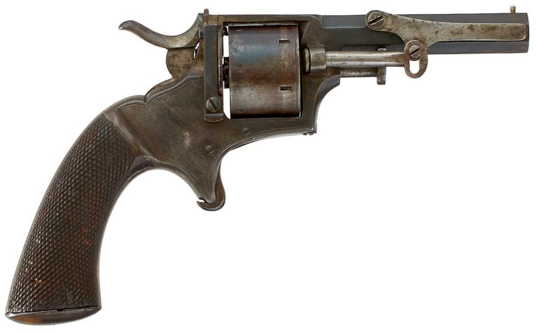 A SCARCE .30 RIMFIRE SIX-SHOT WEBLEY POCKER REVOLVER BY SQUIRES, (1 of 9)