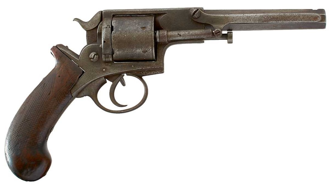 A .442 RIMFIRE SIX SHOT TRANTER ARMY REVOLVER, (1 of 12)