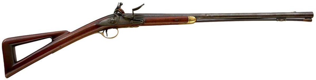 AN 18-BORE FLINTLOCK SKELETON STOCKED SPORTING CARBINE OR GUN BY GRIFFIN & TOW, (1 of 11)
