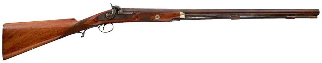 A 10 BORE PERCUSSION SPORTING GUN, (1 of 9)