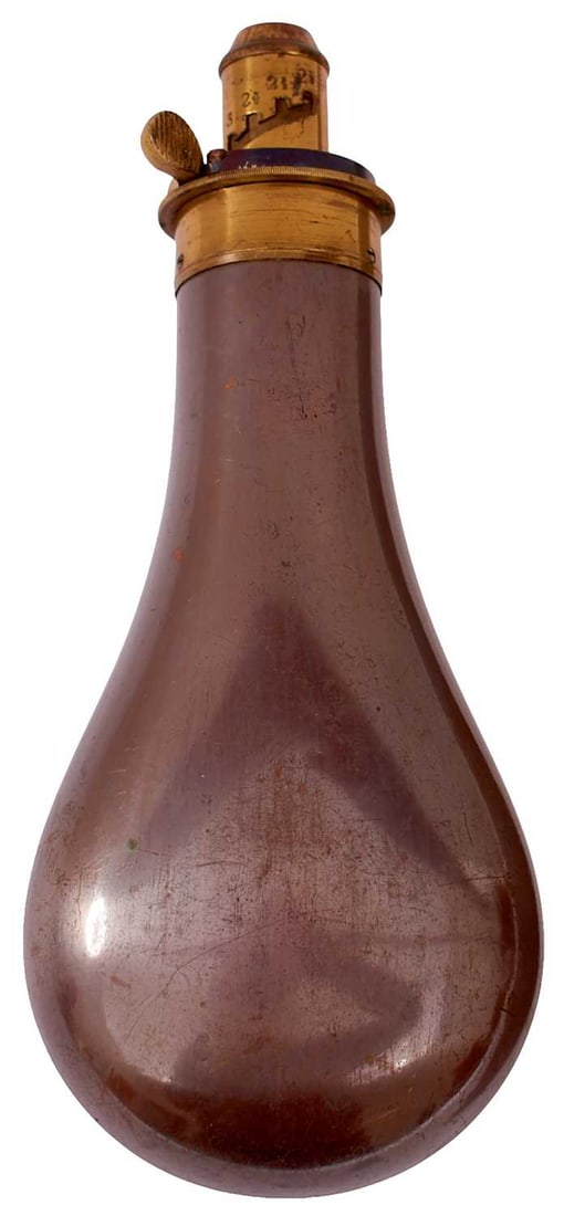 A GOOD JAMES DIXON & SONS GUN OR RIFLE FLASK, (1 of 6)