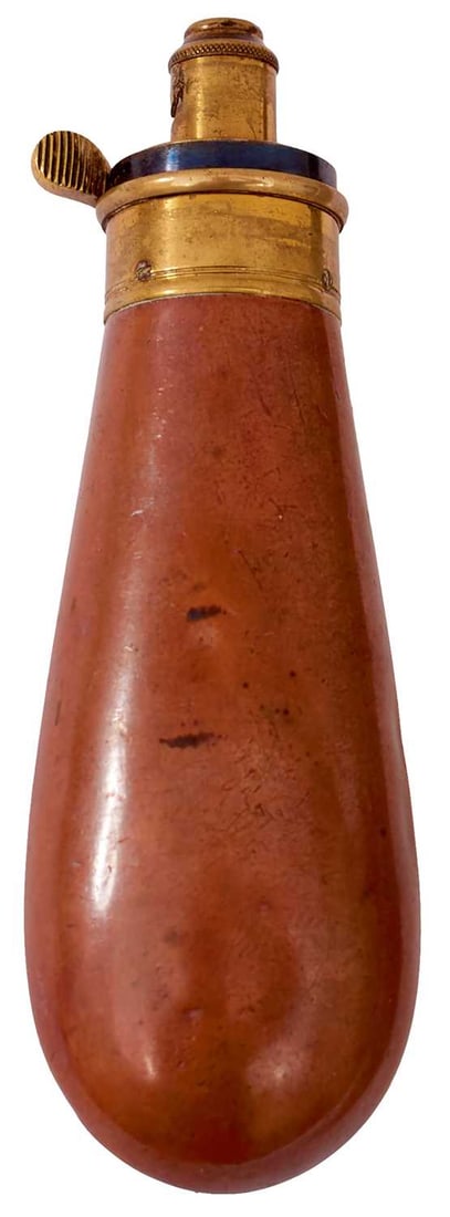 A G & J.W. HAWKSLEY PERCUSSION REVOLVER FLASK, (1 of 6)