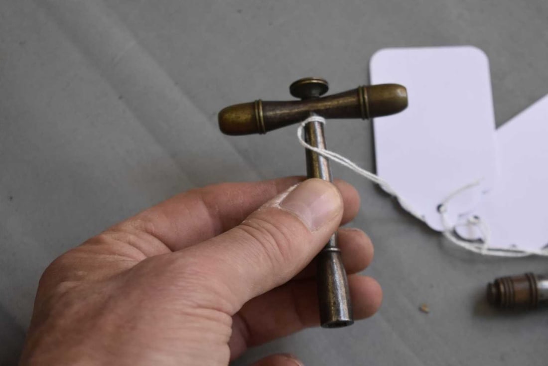 TWO PERCUSSION NIPPLE KEY TOOLS, - 3