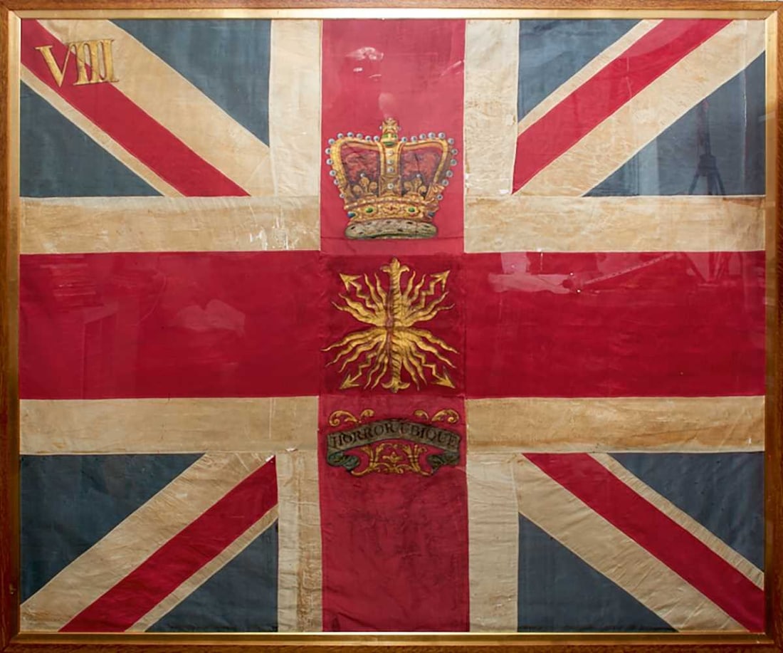 AN EARLY 19TH CENTURY REGIMENTAL COLOUR TO THE SCOTS GUARDS, (1 of 17)