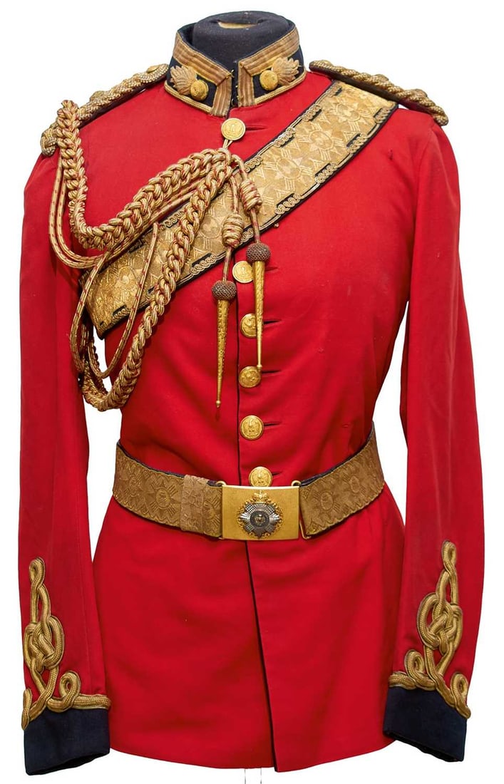 A COMPLETE PRE-1900 OFFICER'S UNIFORM ENSEMBLE OF THE 2ND (ROYAL SCOTS GREYS) DRAGOONS, (1 of 14)