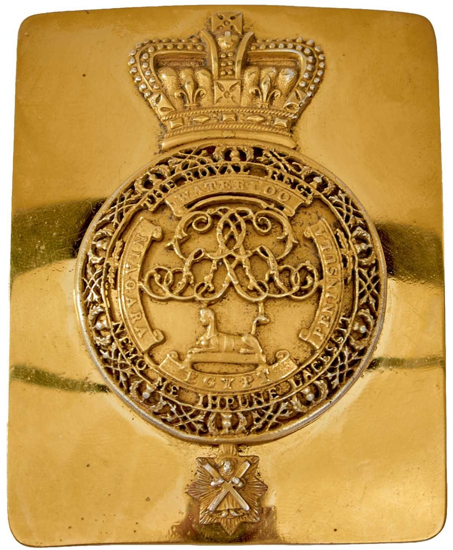 1ST REGIMENT OF FOOT (ROYAL SCOTS GUARDS) OFFICER'S SHOULDER BELT PLATE, (1 of 7)