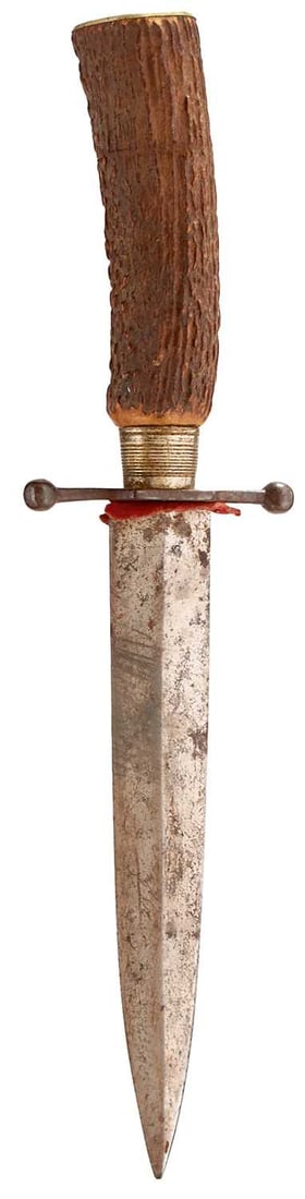 A 19TH CENTURY GERMAN DAGGER, (1 of 10)