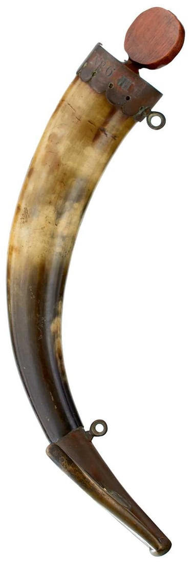 AN IMPERIAL RUSSIAN NAVAL GUNNER'S POWDER HORN, (1 of 8)
