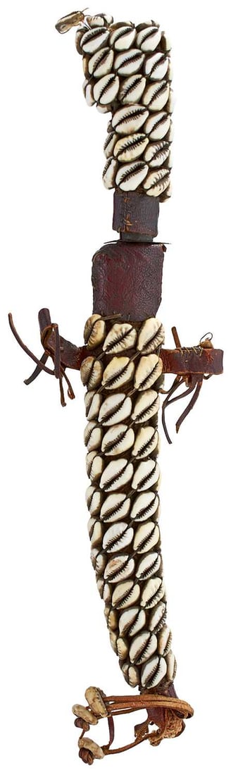 AN AFRICAN BAMILEKE (CAMEROON) TRIBAL DAGGER, (1 of 11)